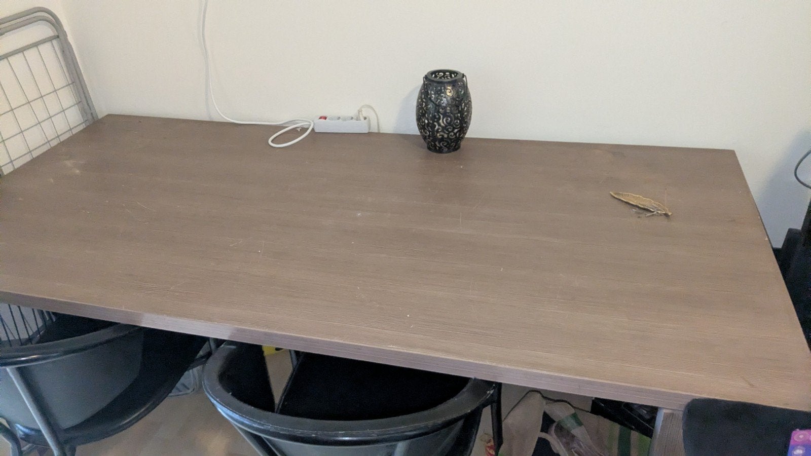 Grote eettafel/bureau met stevige poten, Gebruikt, 150 tot 200 cm, Modern, Vier personen