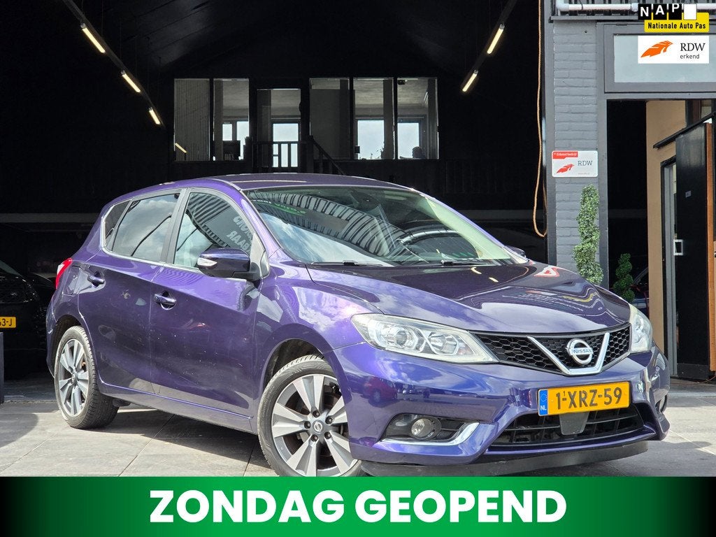 Nissan Pulsar 1.2 DIG-T Tekna|Airco|Navi|Leer|Camera|NAP|APK, Voorwielaandrijving, Euro 5, Gebruikt, 4 cilinders
