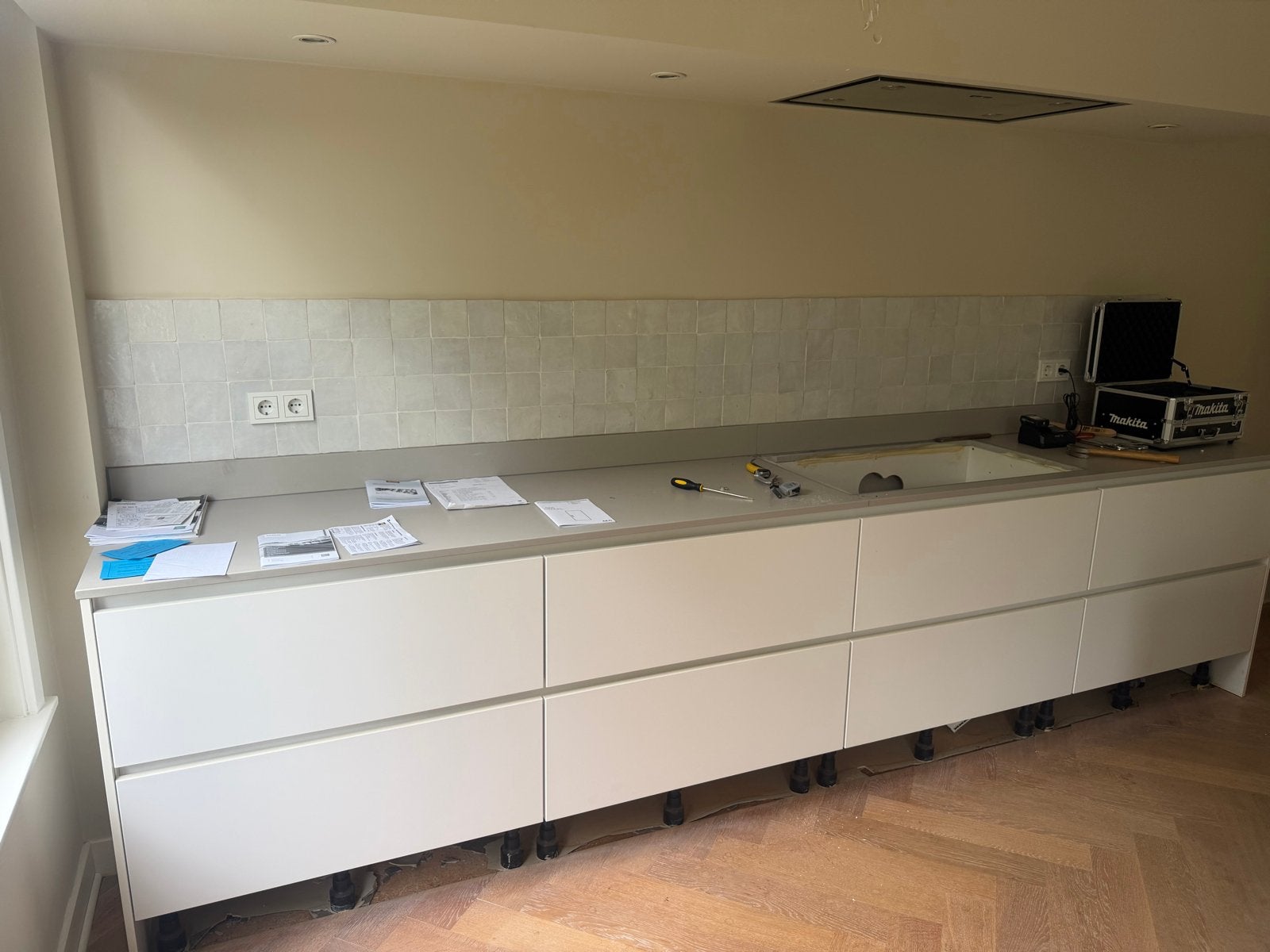 Moderne Keuken van Keukenloods uit 2017 apparatuur, Ophalen, Gebruikt, Wit, Overige typen