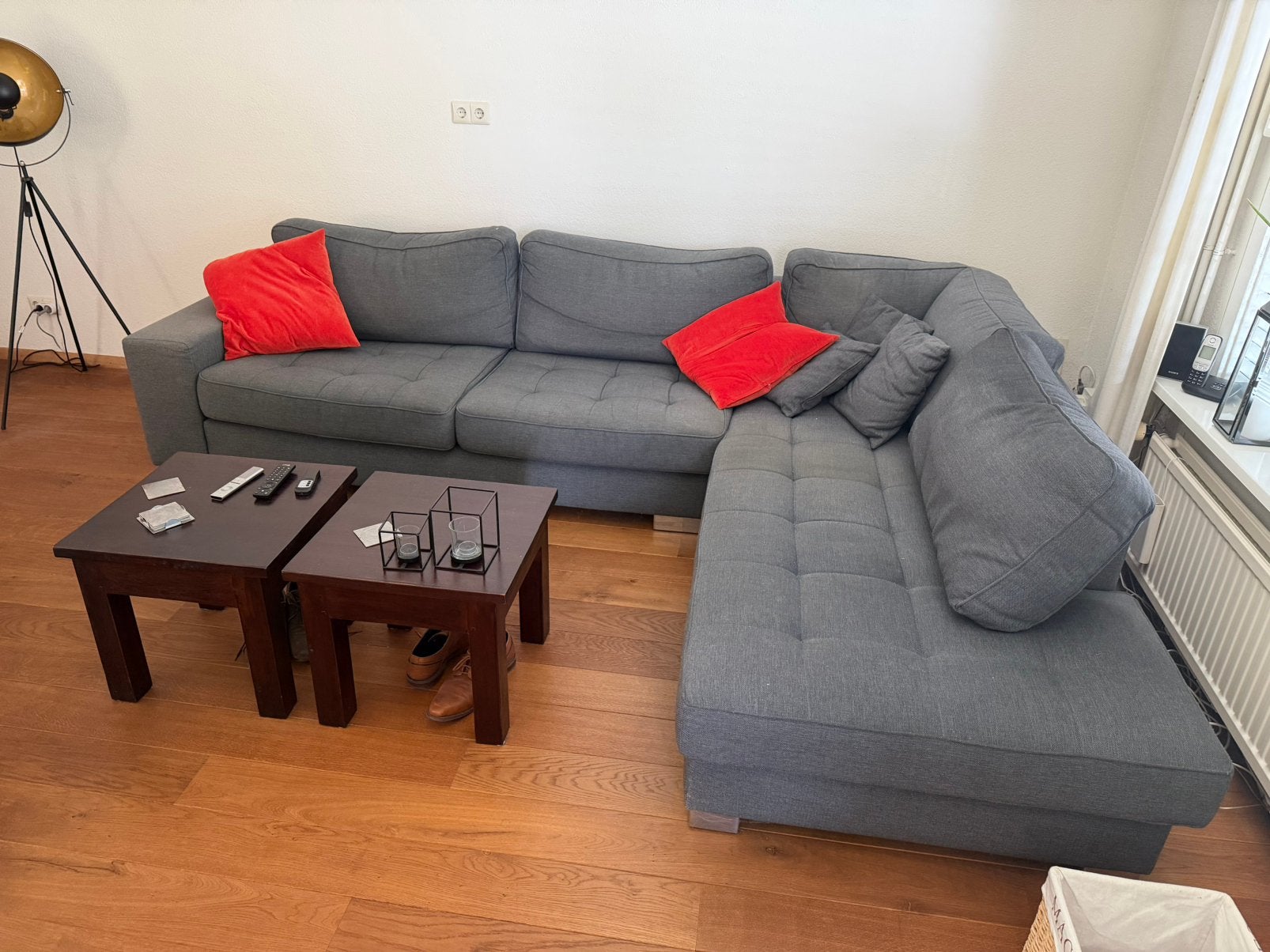Goossens Latino hoekbank 300 cm x 225 cm, Huis en Inrichting, Banken | Bankstellen, Ophalen, 250 tot 300 cm, Hoekbank, Zo goed als nieuw
