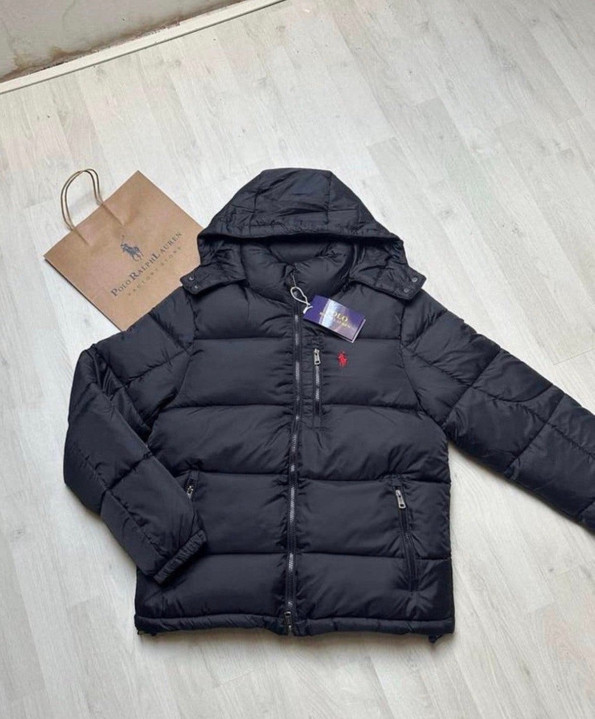 Nieuwe Polo Ralph Lauren Puffer Jacket Zwart, Ophalen of Verzenden, Nieuw, Overige maten, Zwart