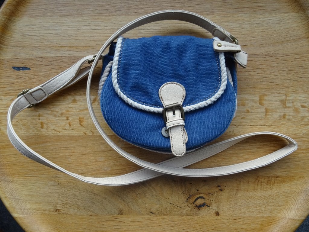 klein blauw handtasje David Jones, Ophalen of Verzenden, Zo goed als nieuw, Blauw, Handtas
