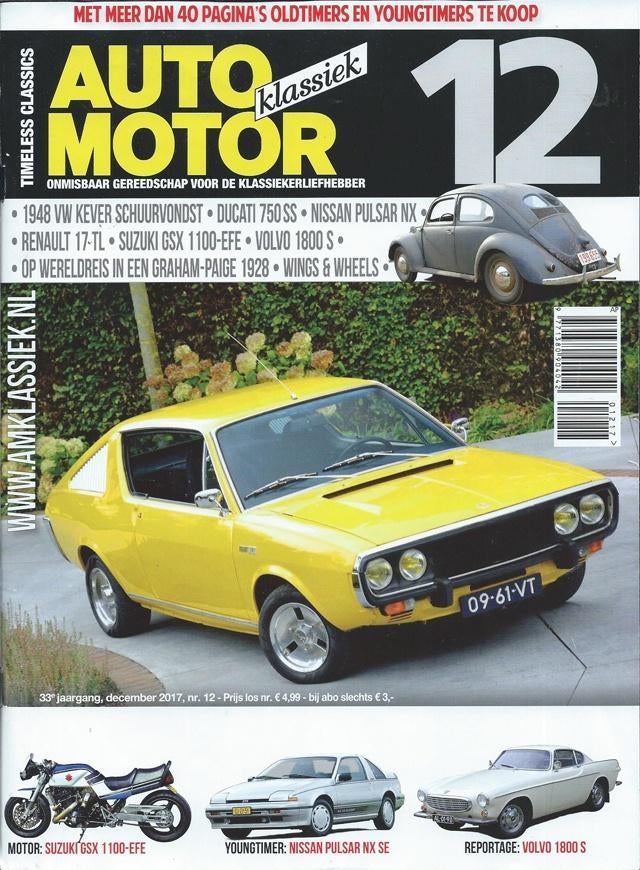 AMK 12 2017 : Renault 17 TL - Volvo P1800 - VW Bril Kever, Ophalen of Verzenden, Gelezen, Algemeen