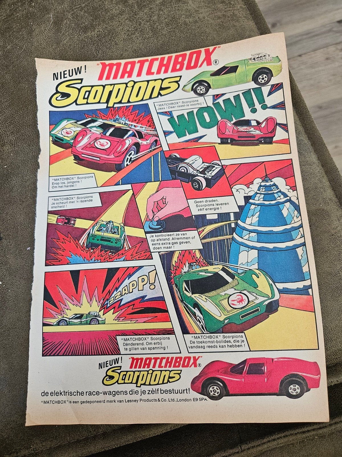 Matchbox Scorpions Reclame - Elektrische Race-auto's, Ophalen of Verzenden, Auto