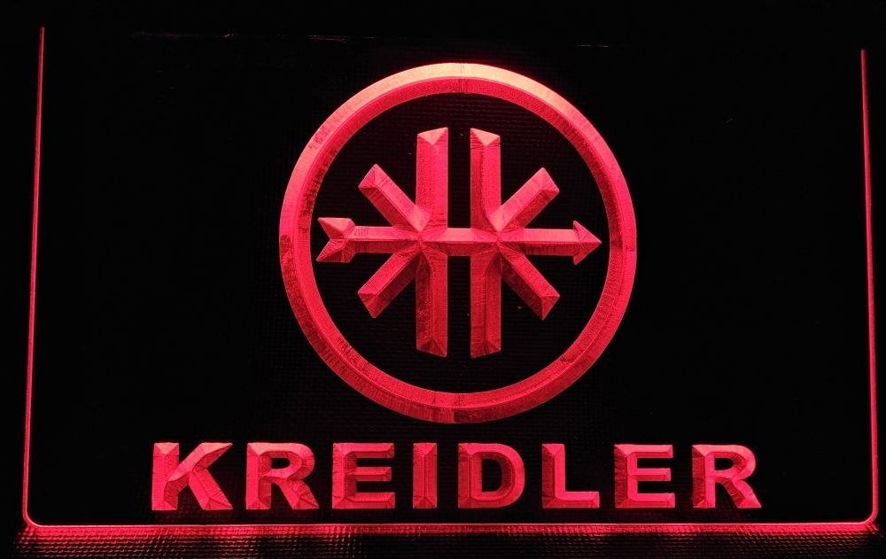 Kreidler logo rood led reclame ledlamp wanddeco deco lamp, Ophalen of Verzenden, Nieuw, Auto's