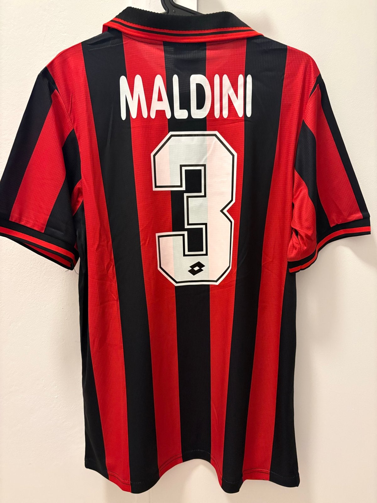 Retro AC Milan P. Maldini large opel lotto vintage Baggio, Ophalen of Verzenden, Nieuw, Maat 52/54 (L), Rood