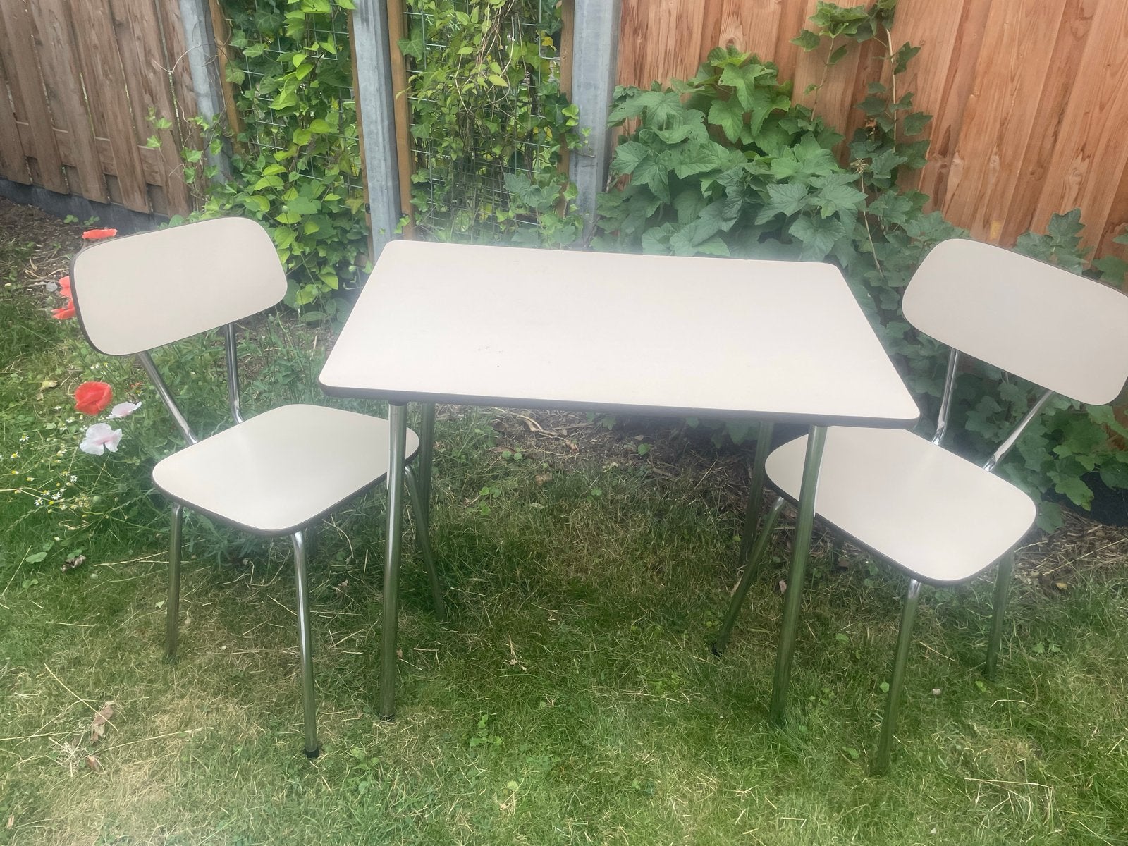 Retro Formica Tafel met 2 Stoeltjes Jaren '50, Ophalen