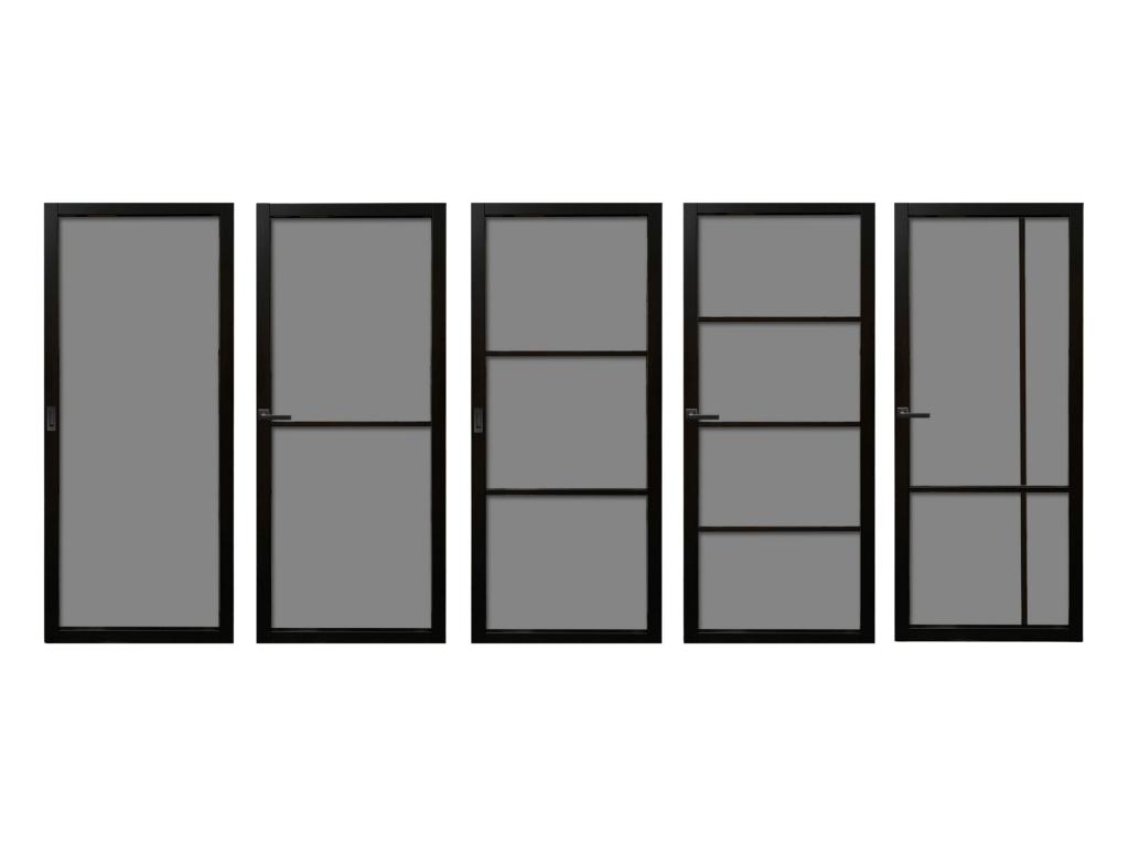Staal look deuren met rookglas | Getint glas | Op voorraad, Doe-het-zelf en Verbouw, Deuren en Horren, 80 tot 100 cm, 215 cm of meer