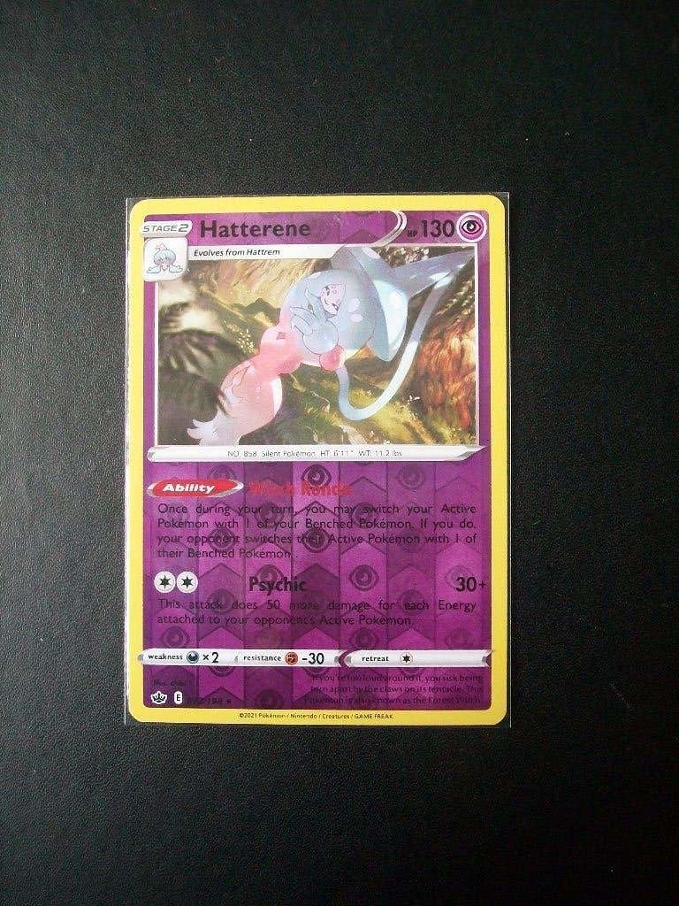 3954. Nieuwe Pokemon Kaart holofoil HATTERENE hp 130 073/198, Verzenden, Nieuw, Losse kaart, Foil