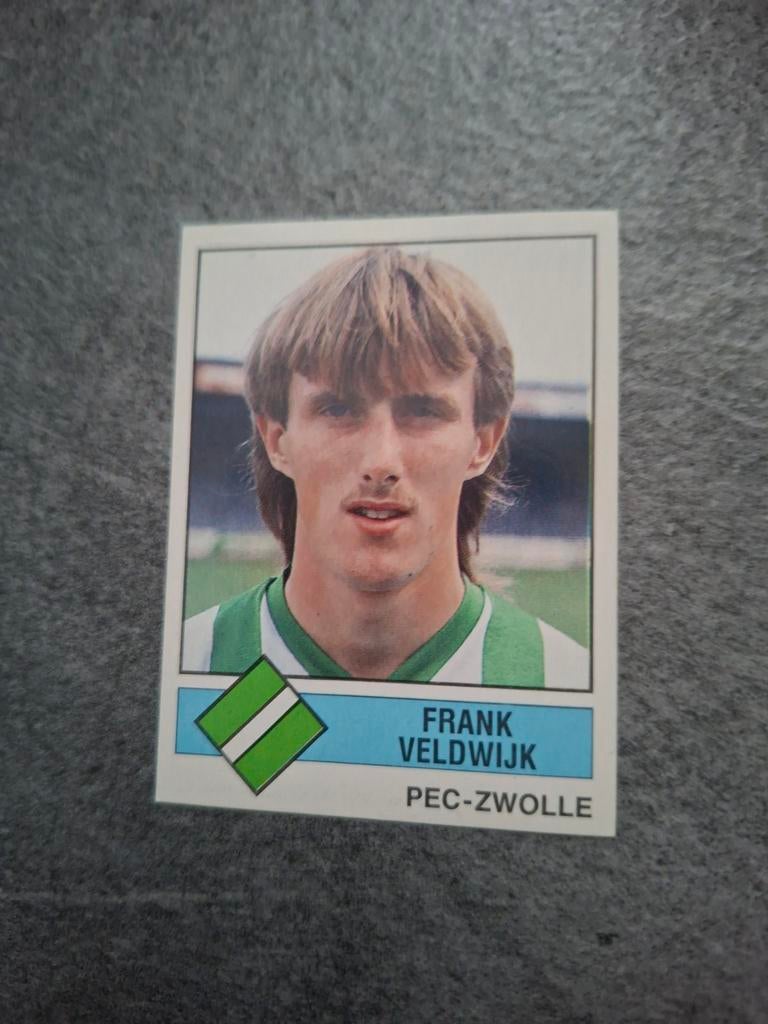 Panini sticker Voetbal 87. Frank Veldwijk PEC-Zwolle., Verzenden, Zo goed als nieuw, Sticker