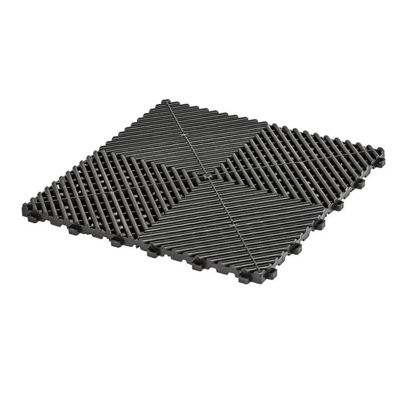 Open kliktegel zwart 395 x 395 x 18 mm | 95 STUKS, Kunststof, Ophalen of Verzenden, Zo goed als nieuw, 10 m² of meer