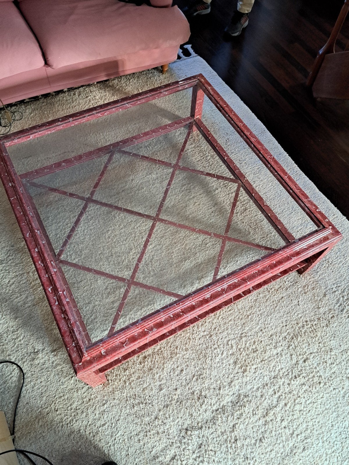 Salontafel glas 120x120, Ophalen, 100 tot 150 cm, 50 tot 100 cm, Glas