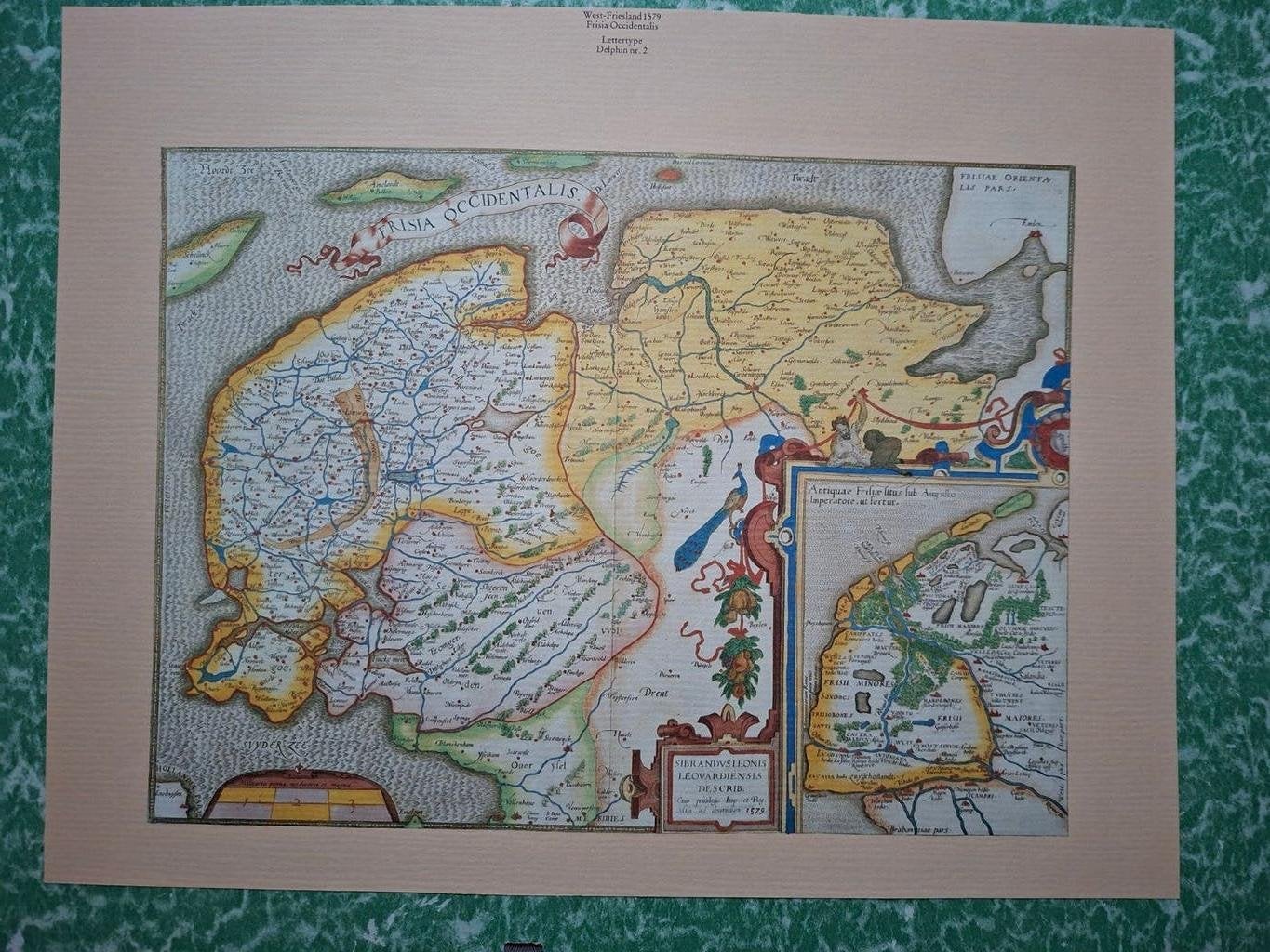 oude Landkaart West-Friesland 1579 Frisia Occidentalis, Voor 1800, Ophalen of Verzenden, Landkaart, Nederland