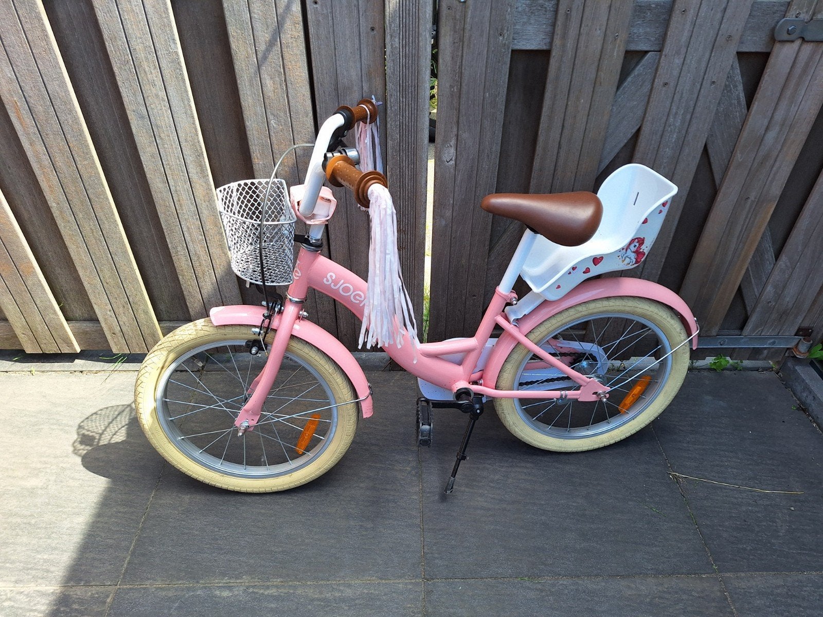 SJOEF Dolly Meisjesfiets 18 inch roze, Fietsen en Brommers, Ophalen, Zo goed als nieuw, 16 tot 20 inch