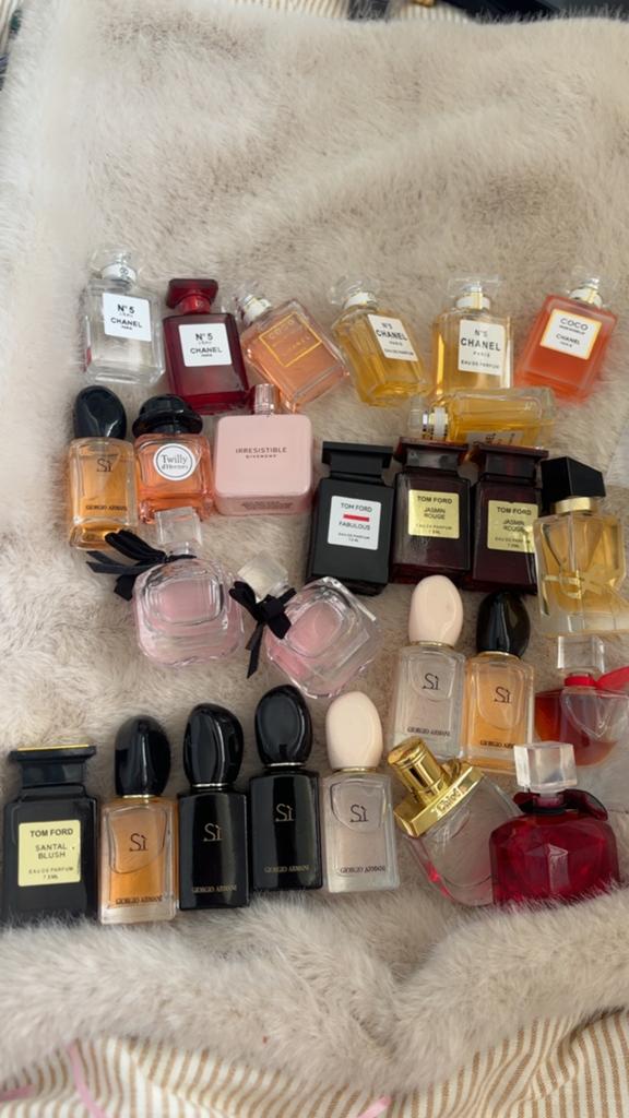Mini designer parfums., Ophalen of Verzenden, Zo goed als nieuw, Zwart, Handen en Nagels
