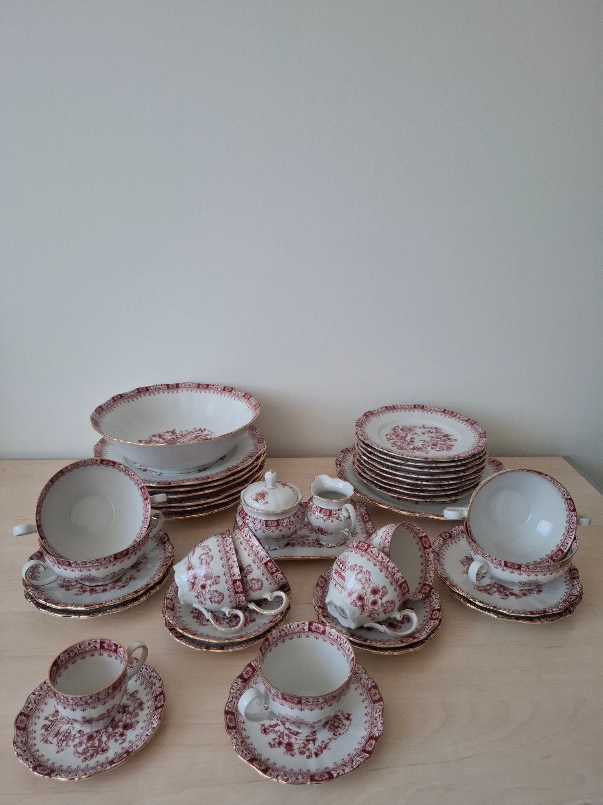 Seltmann weiden bavaria servies theresia rood., Ophalen, Nieuw, Porselein, Overige stijlen