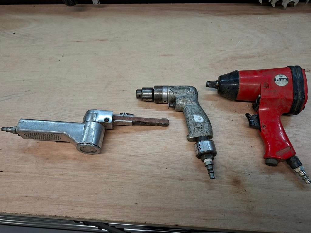 Pneumatische boormachine, bandslijper en slagmoersleutel, Ophalen of Verzenden, 1200 watt of meer, Bandschuurmachine