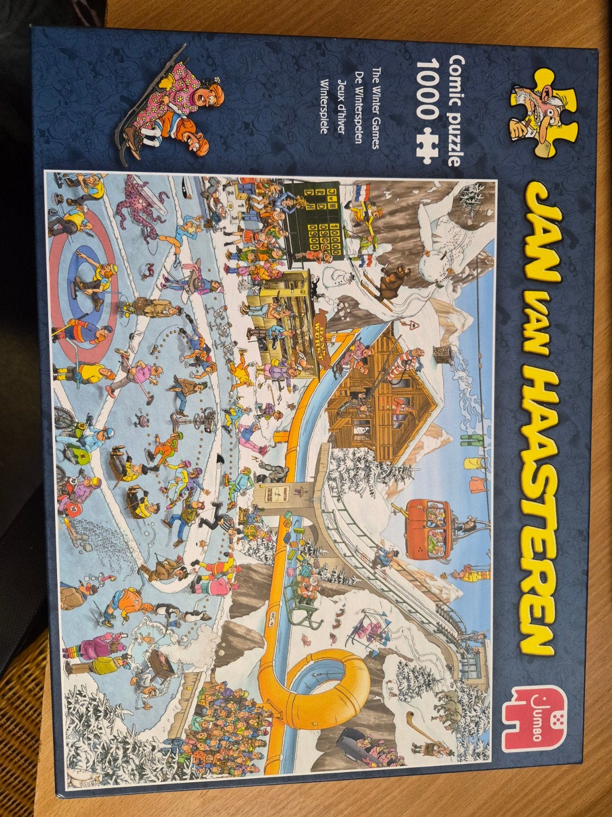 Jan van Haasteren De Winterspelen 1000 stukjes, Ophalen of Verzenden, 500 t/m 1500 stukjes, Gebruikt, Legpuzzel