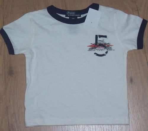 Maat 74 Wit Ralph Lauren t-shirt NIEUW (5540), Nieuw, Ophalen of Verzenden, Jongetje, Ralph Lauren