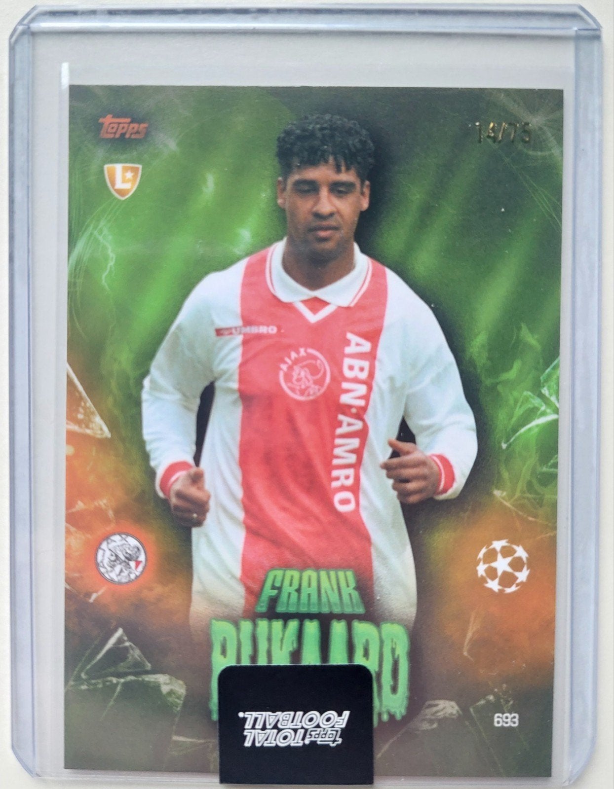 Frank Rijkaard Topps Total Football 14/75, Verzamelen, Ophalen of Verzenden, Zo goed als nieuw, Ajax, Spelerskaart