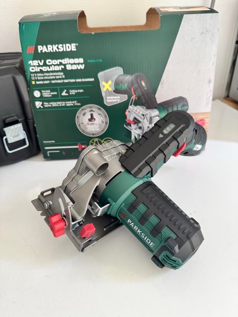 Parkside Accu Handcirkelzaag 12V (excl. accu/lader), Ophalen of Verzenden, Nieuw, Minder dan 700 watt, Haakse handslijpmachine