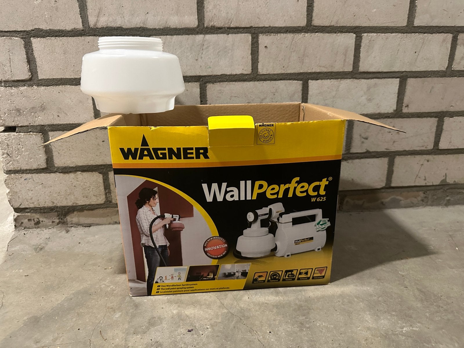 Wand of plafond spuitmachine, merk: Wagner, Doe-het-zelf en Verbouw, Ophalen, Zo goed als nieuw, Verfspuit of Verfpomp
