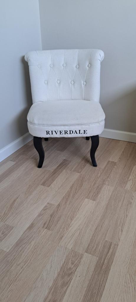 Stijlvolle Riverdale stoel - Crème/Zwart, Ophalen, Overige kleuren, Klassiek, Modern, Landelijk, Zo goed als nieuw