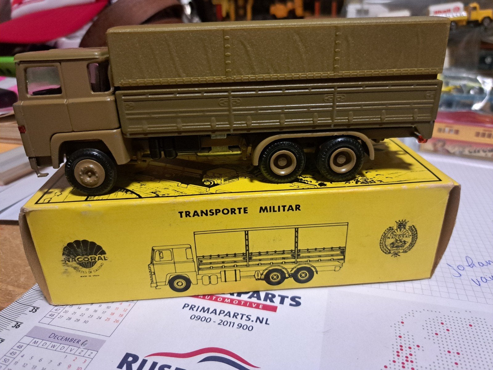 Scania Nacoral Spanje Militaire Vrachtwagen met Doos, Ophalen of Verzenden, Nieuw, Bus of Vrachtwagen, Tekno