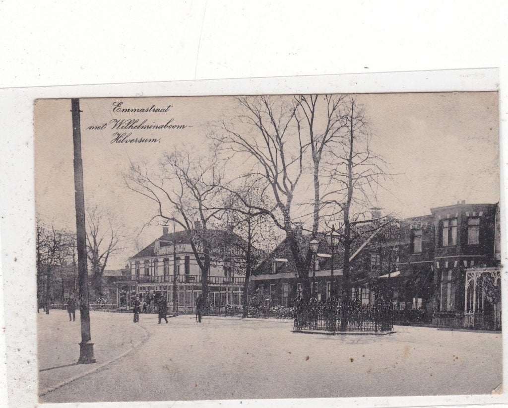 Hilversum-Emmastraat 1921, Verzamelen, Ansichtkaarten | Nederland, Verzenden, 1920 tot 1940, Gelopen, Noord-Holland