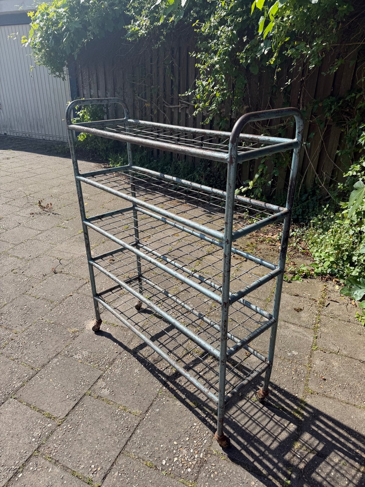 Industrieel vintage schoenenrek, Ophalen