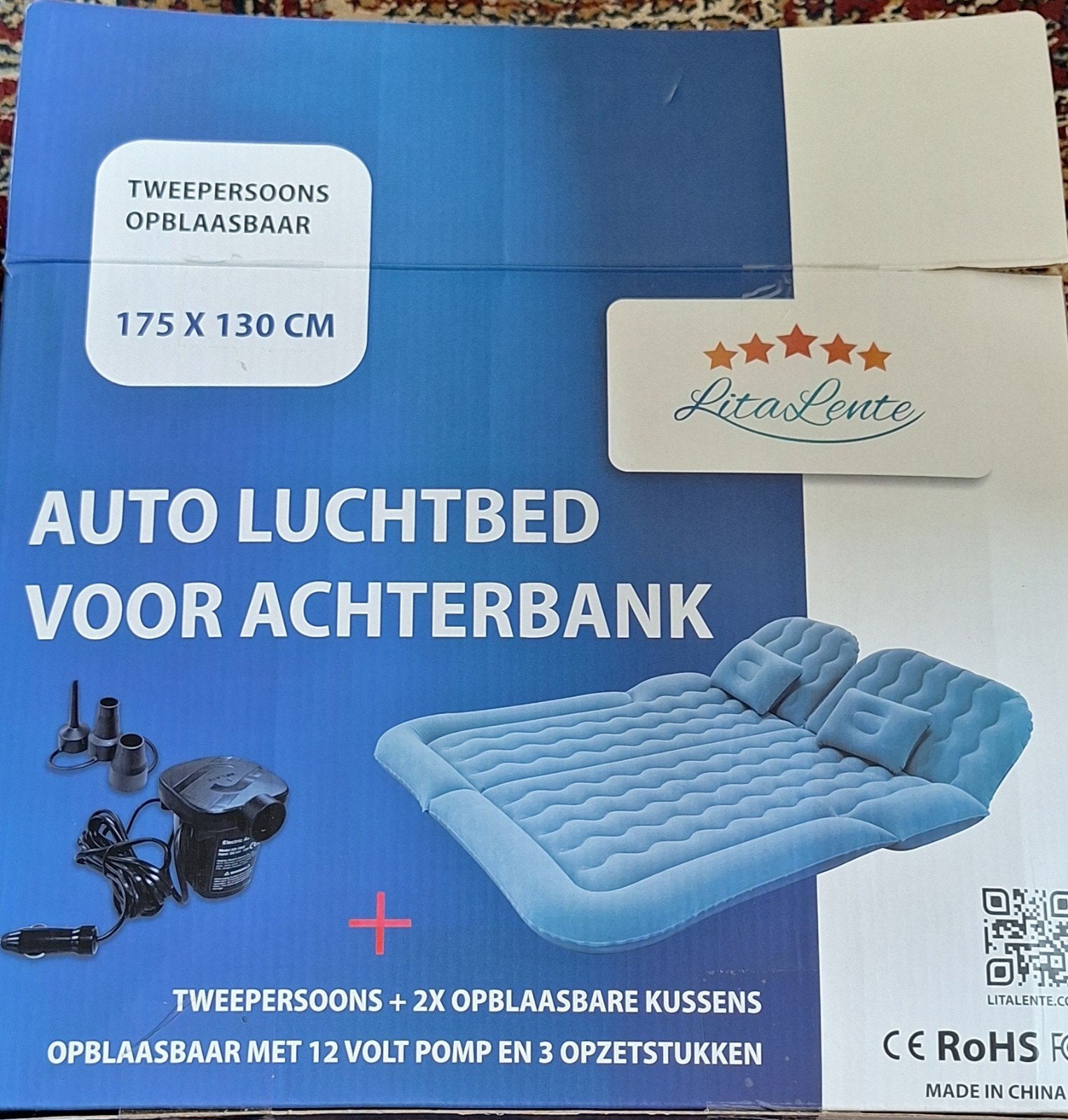 Nieuw Lita Lente Auto Luchtbed voor Achterbank - 2-persoons, Ophalen of Verzenden
