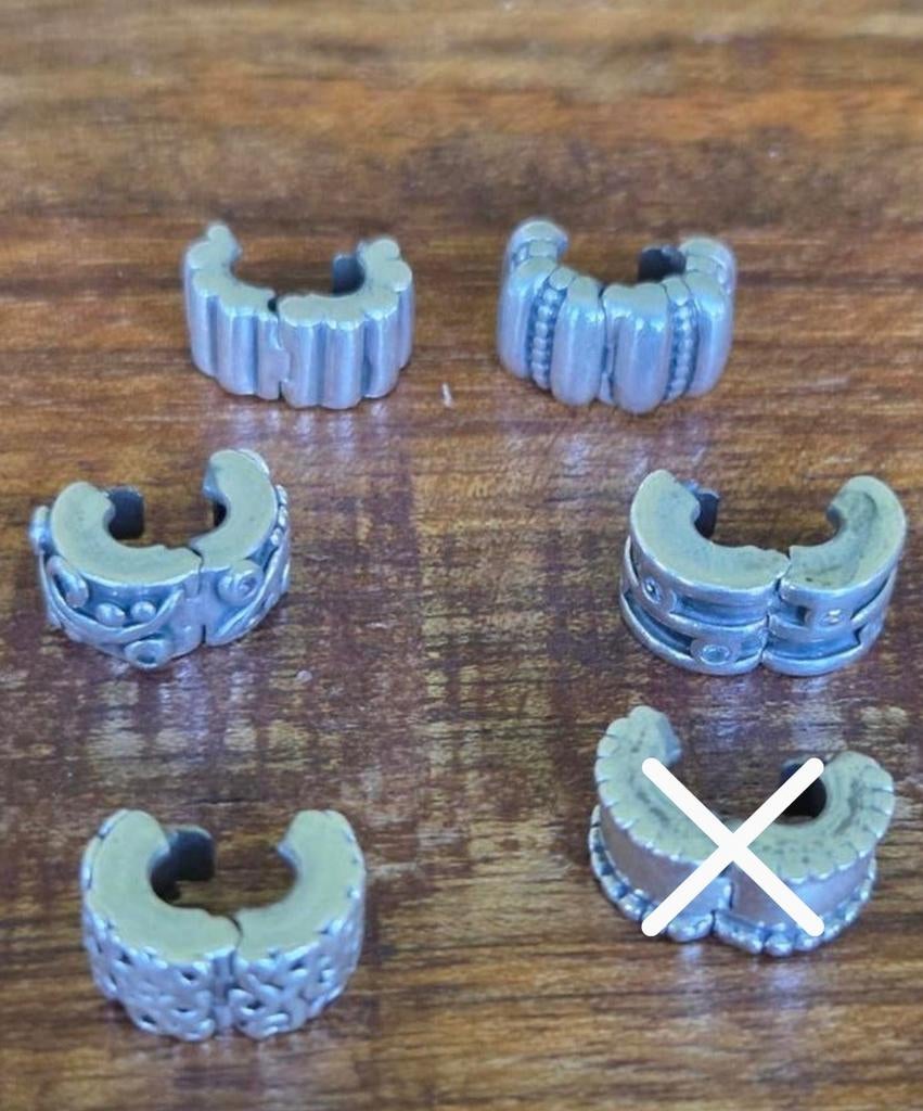 Diverse Pandora Stoppers - Gebruikt, Goede Staat, Ophalen of Verzenden, Gebruikt, Zilver, Zilver
