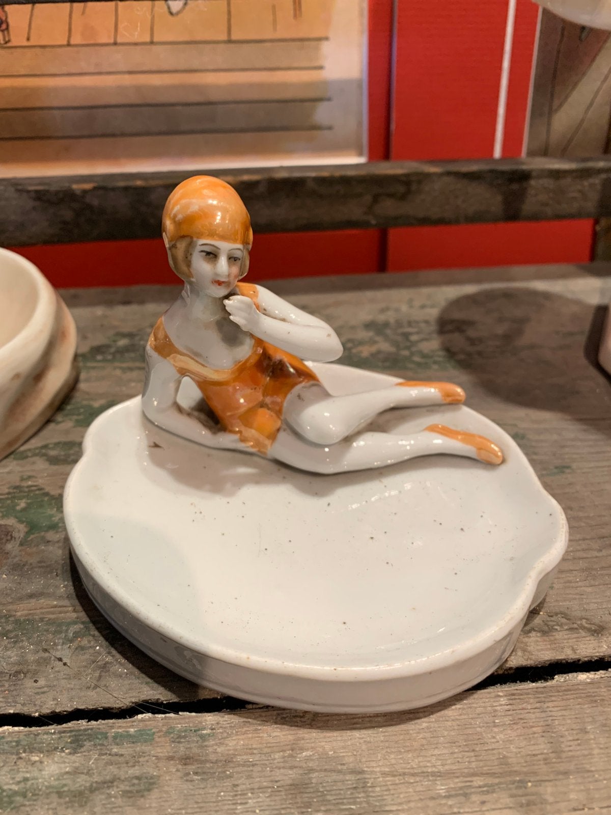 Originele bathing beauty  flapper half doll, Ophalen of Verzenden