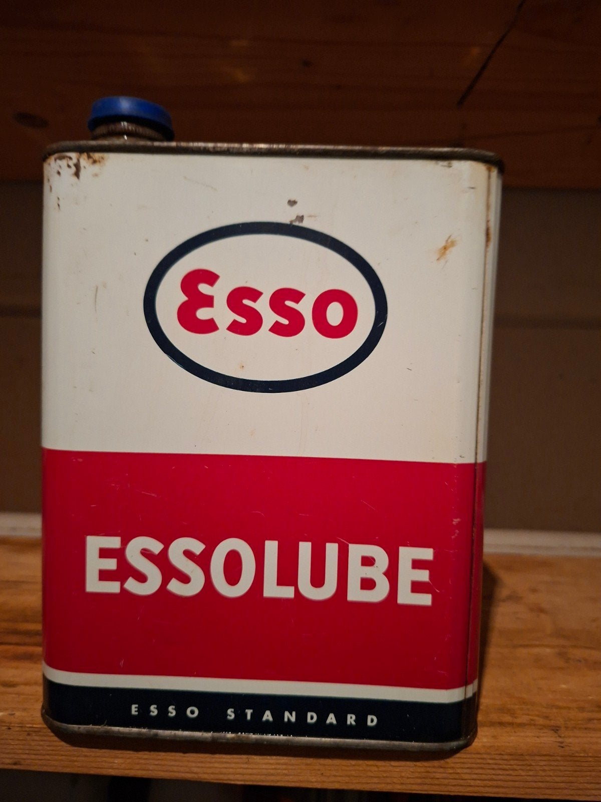 Esso olieblik, Ophalen of Verzenden, Gebruikt, Overige