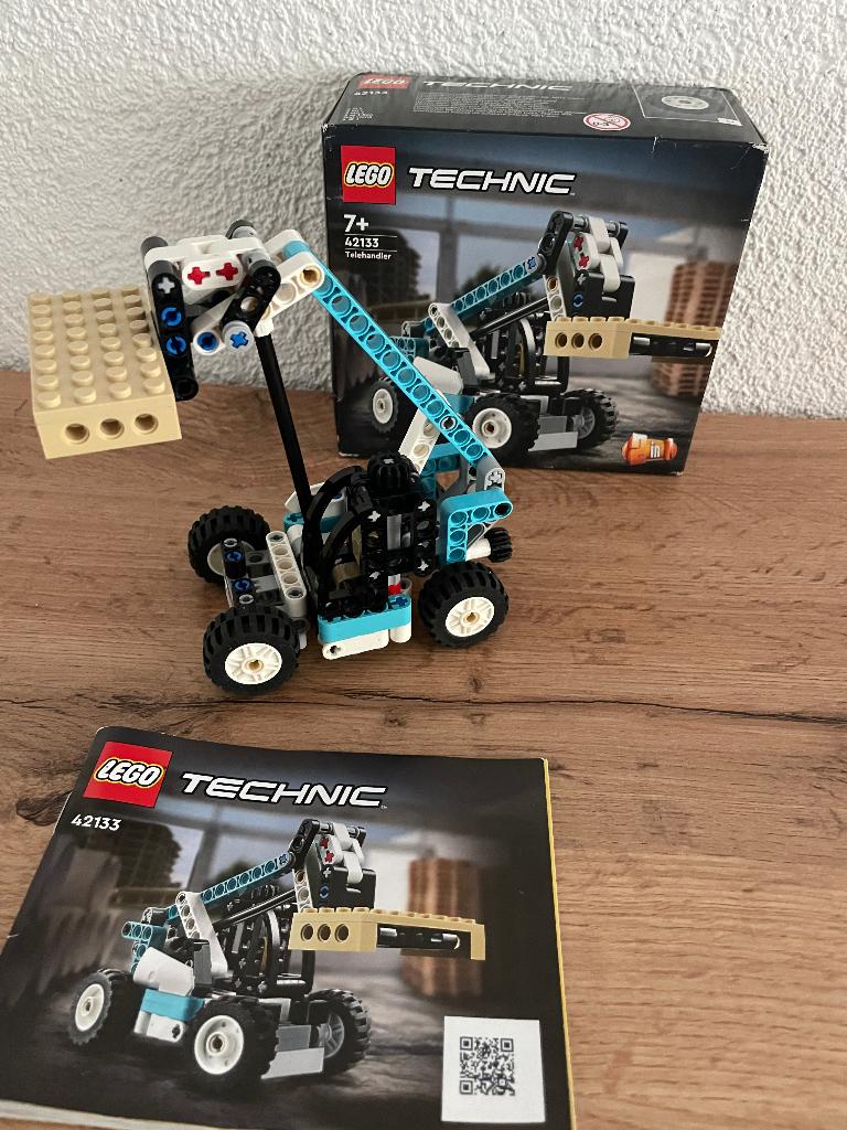 Technisch Lego Verreiker (heftruck) met bouwinstructies, Ophalen, Compleet, Gebruikt, Lego