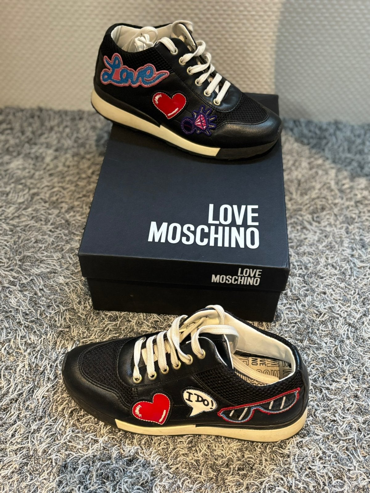 Love moschino gympen maat 38, ., Zwart, Ophalen of Verzenden, .