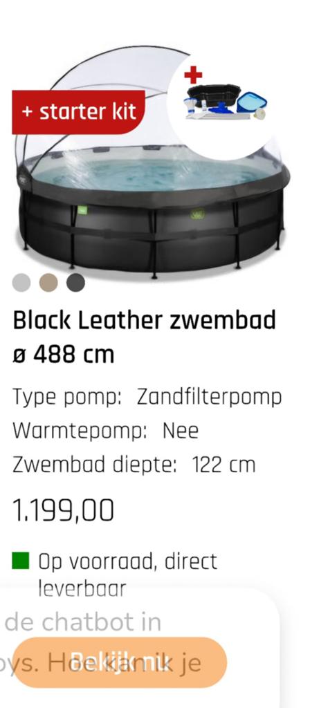 EXIT Toys Zwembad met Overkapping  diameter 488x122 h cm, Ophalen, Gebruikt, 80 tot 120 cm, Rond