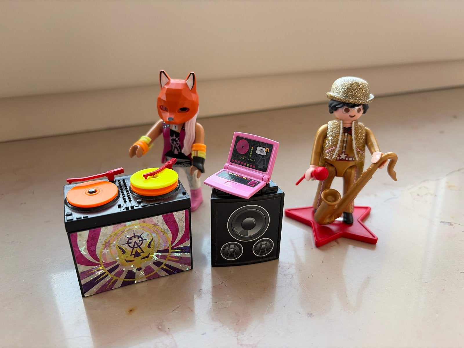Playmobil DJ Vos en Saxofonist Muziek Set, Ophalen of Verzenden, Zo goed als nieuw