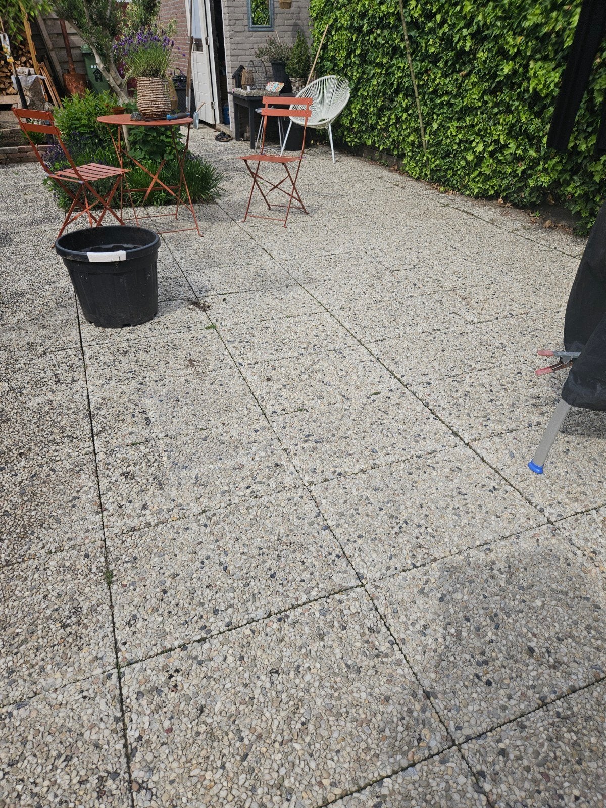 Gratis per direct af te halen mooie grindtegels, Tuin en Terras, Ophalen, Gebruikt, Beton, Terrastegels