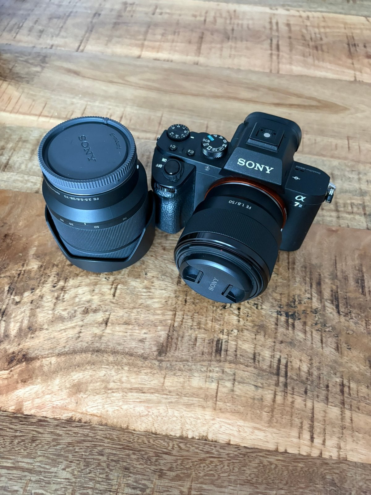 Sony A7 II full-frame set + 50mm 1.8 + 28-70mm, Ophalen of Verzenden, Sony, Geen optische zoom