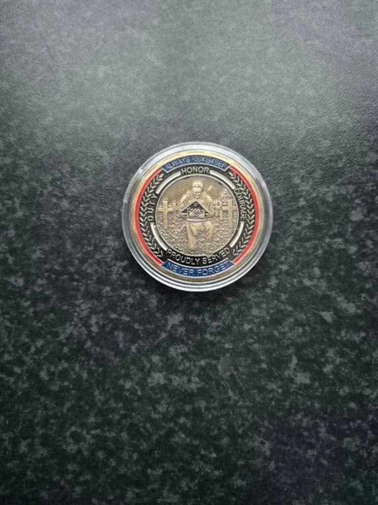 Veteran gendenteking embleem souvenier coin / munt., Ophalen of Verzenden, Buitenland, Munten