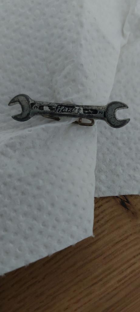Vintage Hazet steeksleutel broche - Uniek verzamelobject, Ophalen of Verzenden