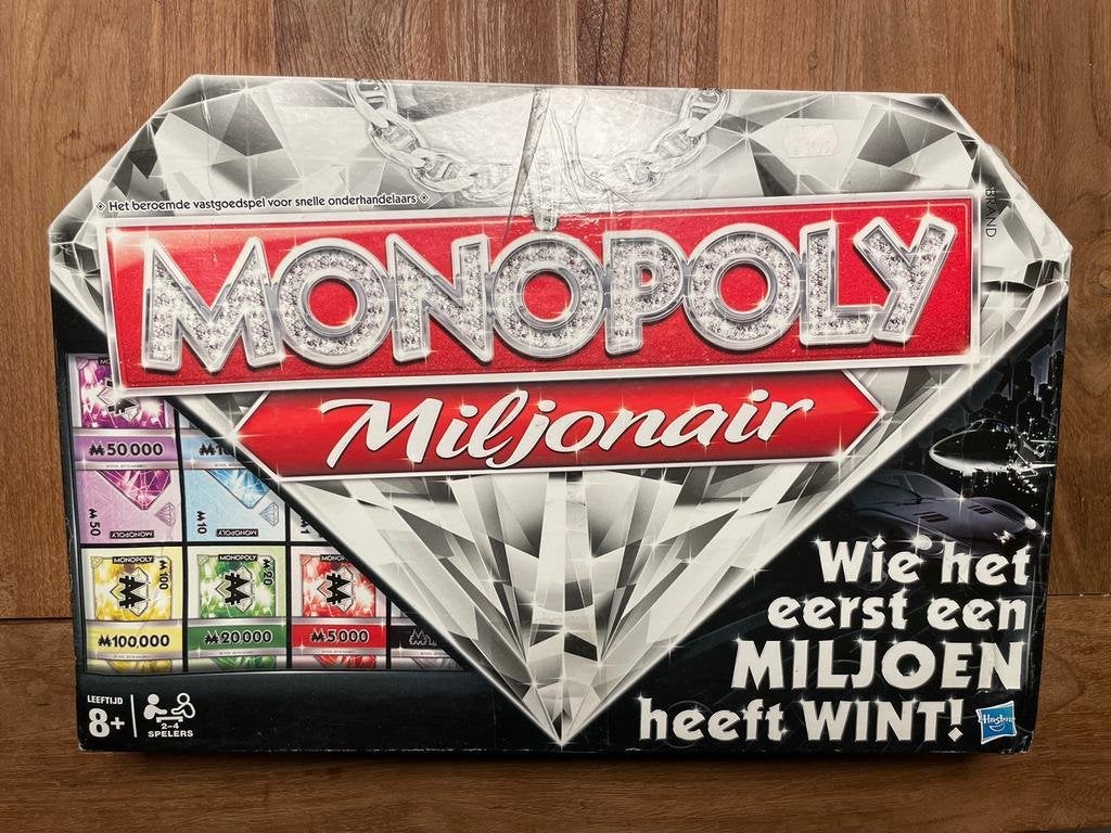 Hasbro monopoly miljonair, Hobby en Vrije tijd, Gezelschapsspellen | Bordspellen, Drie of vier spelers, Ophalen of Verzenden, Zo goed als nieuw