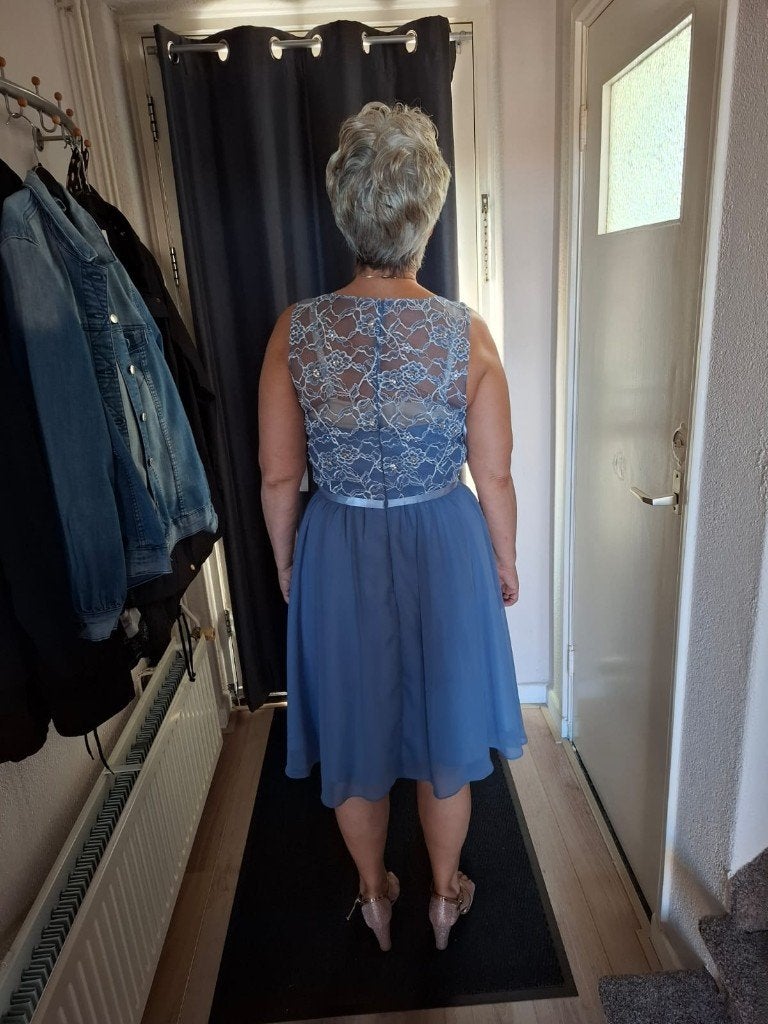 Feestelijke jurk mt 40, Maat 38/40 (M), Blauw, Nieuw, Ophalen of Verzenden