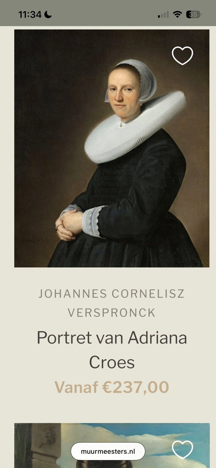 Textiel doek van de muur meesters, Antiek en Kunst, Print, Portret, Textiel, Ophalen
