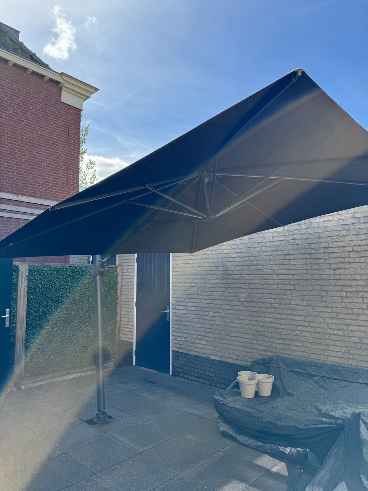 Intratuin Antreciet Zweef Parasol | Lees Beschrijving!!, Ophalen, Zo goed als nieuw, Zweefparasol
