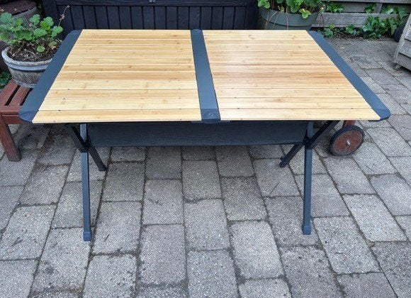 Obelink Bamboo 110 roltafel inklapbare Campingtafel, Caravans en Kamperen, Ophalen, Zo goed als nieuw, Campingtafel