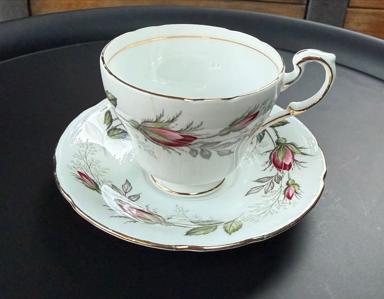 Paragon Bridal Rose Kop en Schotel - Vintage Porselein, Ophalen