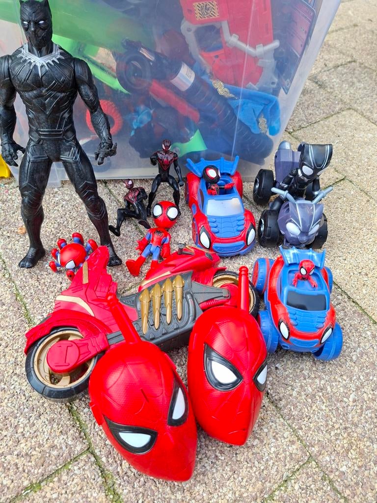 Spiderman speelgoed set - actiefiguren, voertuigen, Ophalen of Verzenden, Gebruikt, Jongen