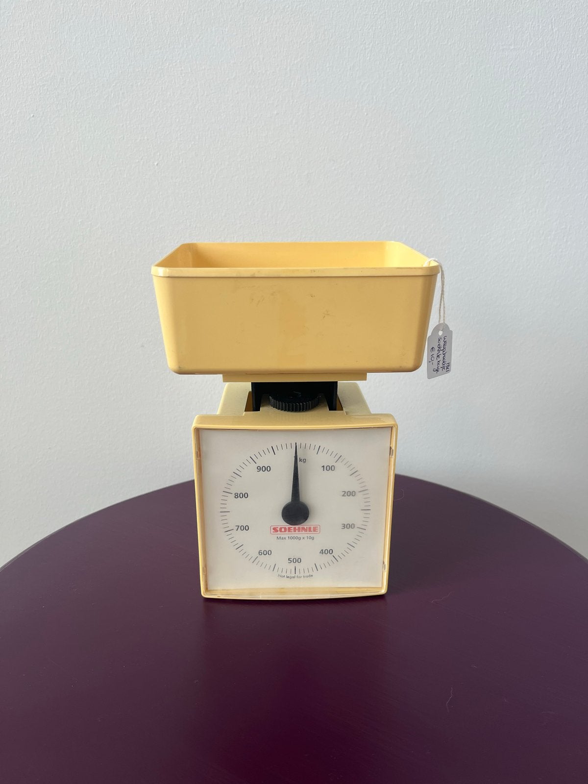 Soehnle vintage keukenweegschaal - geel, Ophalen, Keukenweegschaal, Gebruikt, Minder dan 10 kg
